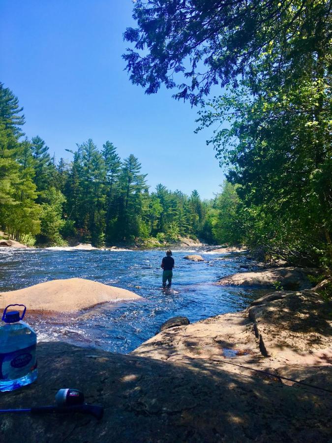 Chalet En Bois Rond Mauricie Saint-Alexis-des-Monts Eksteriør billede